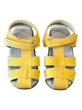 See Kai Run Yellow Adjustable Strap Sandals